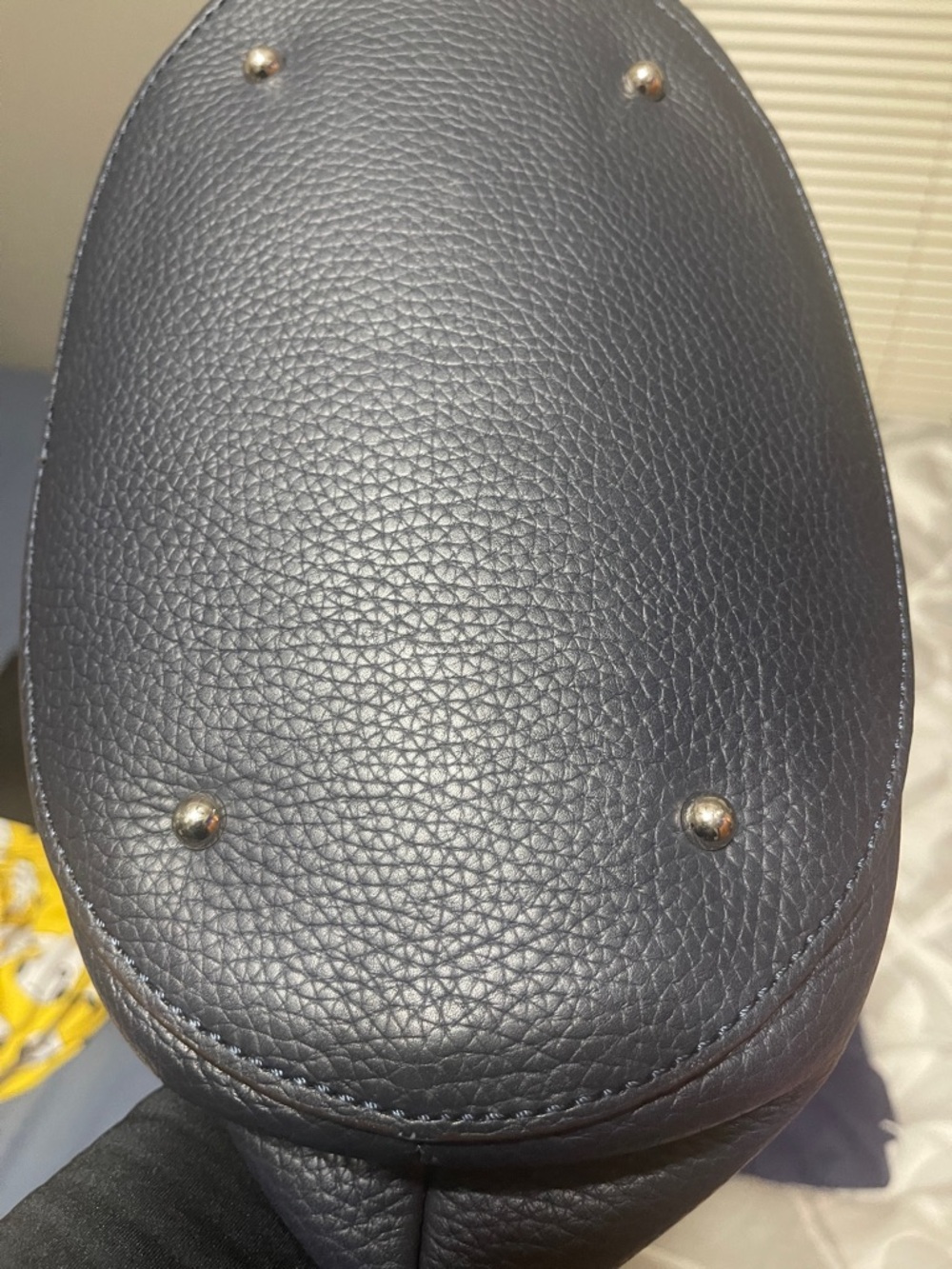 Dooney & Bourke Black Pebble Leather Hobo with Gold Logo - Picture 5 of 6